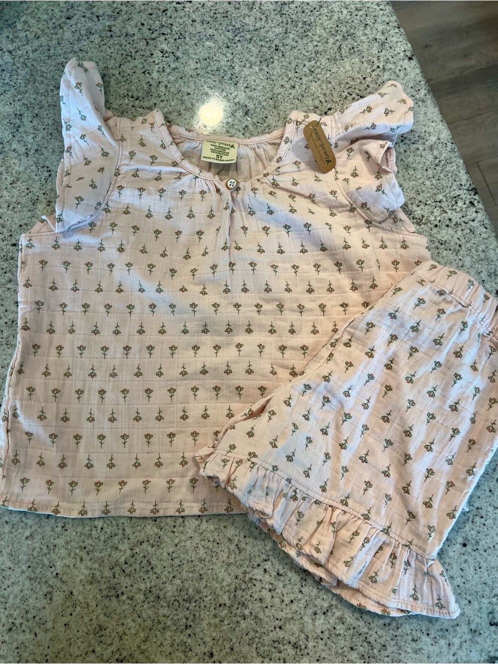 NWT! Easy Peasy outfit matching set toddler girl 5T